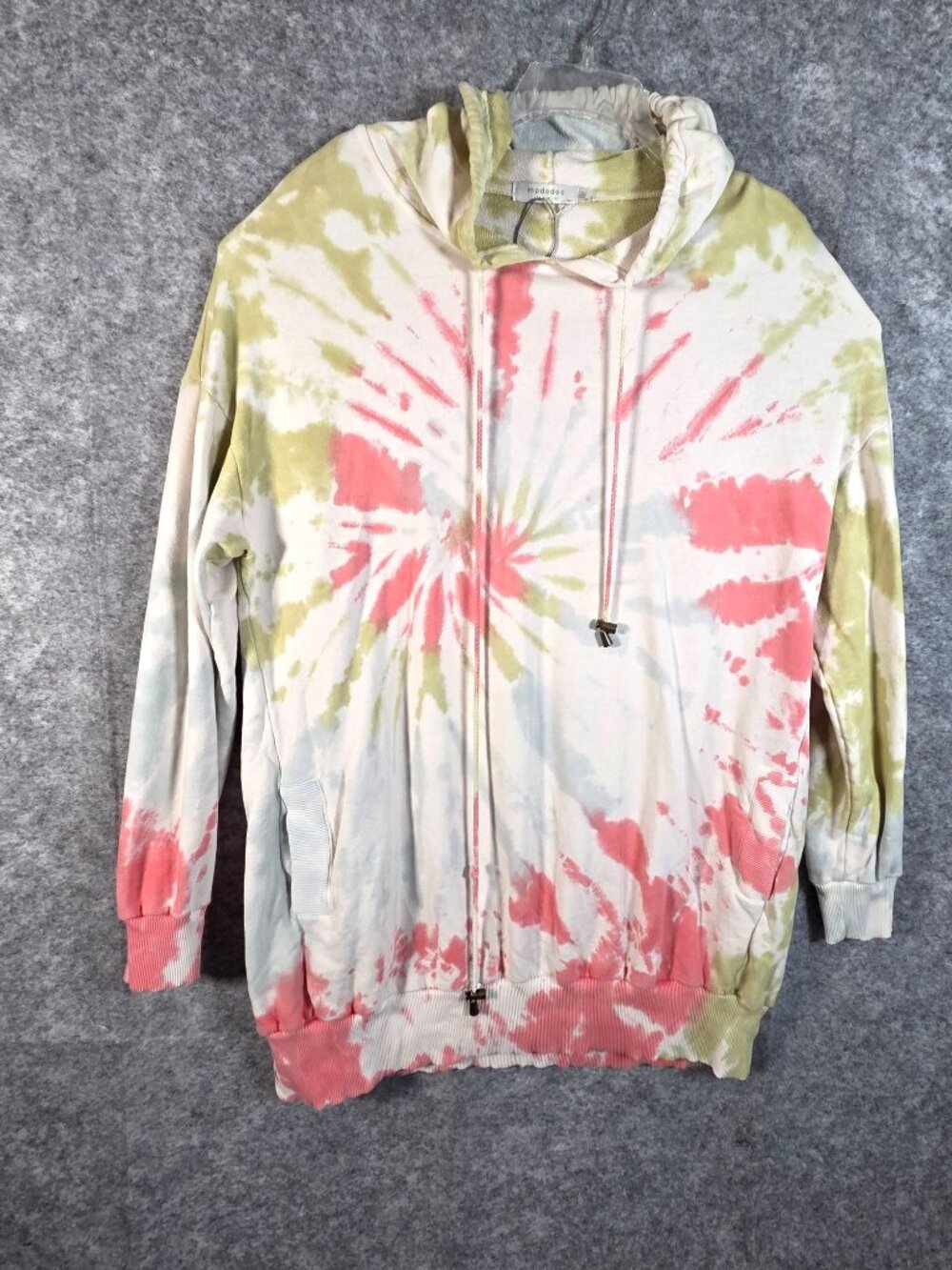 Mododoc Tie Dye Hoodie XL Women’s Oversized Zip Up Boho Y2K Sweatshirt